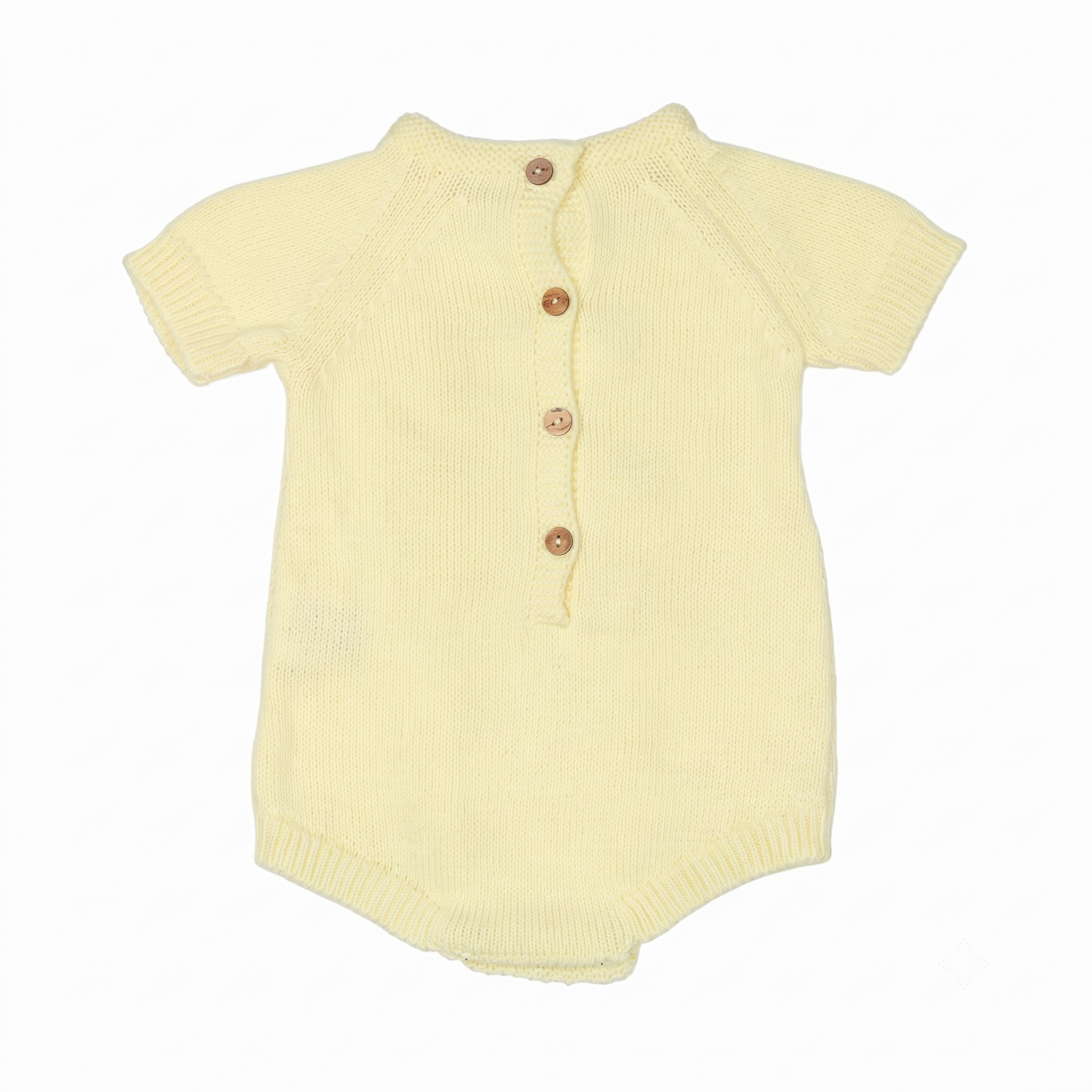 Pelele punto bebé color amarillo detalle, fabricado en España - Monitoskids