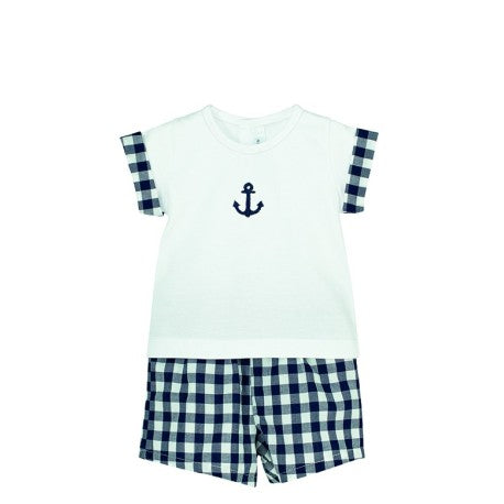 Conjunto corto bebé camiseta manga corta y short Bali-Calamaro Baby - Monitoskids
