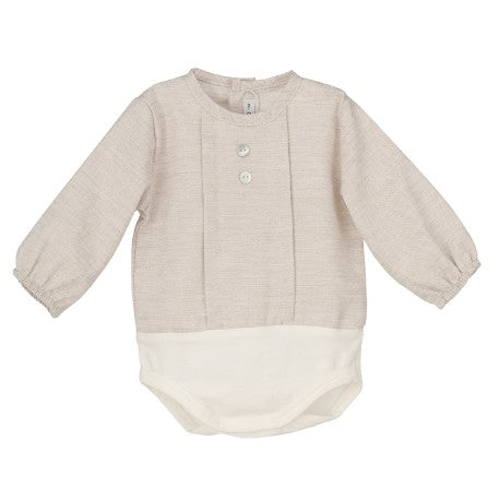 Body camisa cuello redondo Biela-19083-Calamaro Baby - Monitoskids