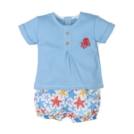 Conjunto corto bebé niño Pulpo-29350-Tony Bambino - Monitoskids