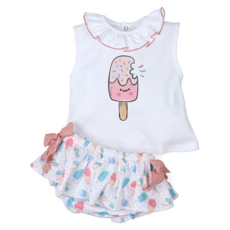 Conjunto corto bebé niña Helados-29416-Tony Bambino - Monitoskids