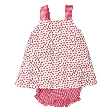Conjunto camiseta tirante ancho estampado fresas y cubrepañal estampado vivhy-27803-Tony Bambino - Monitoskids
