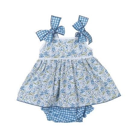 Conjunto 2 piezas bebé: vestido y cubrepañal-32349-Tony Bambino - Monitoskids