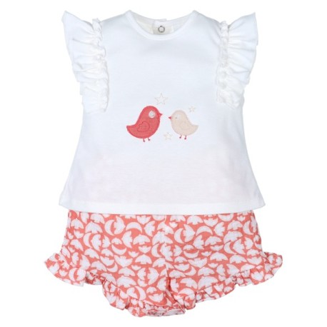 Conjunto 2 piezas pajaritos bebé niña-30535-Tony Bambino - Monitoskids