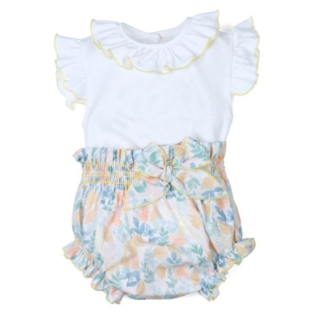 Conjunto corto 2 piezas bebé niña floral-29329-Tony Bambino - Monitoskids