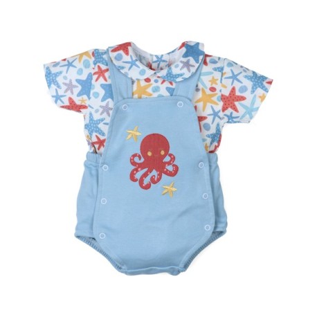 Conjunto corto peto 2 piezas bebé niño pulpitos-29349-Tony Bambino - Monitoskids