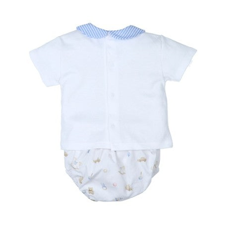 Conjunto corto 2 piezas caballito bebé niño 32339-Tony Bambino - Monitoskids