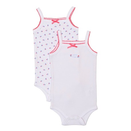 Pack 2 bodies tirantes bebé niña 'lovely flower'-YATSI - Monitoskids