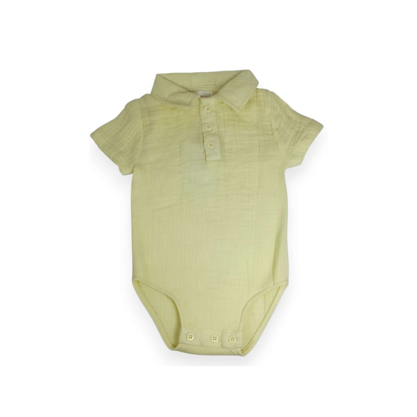 Body Polo para Bebé en Algodón Bambula - Amarillo Pastel