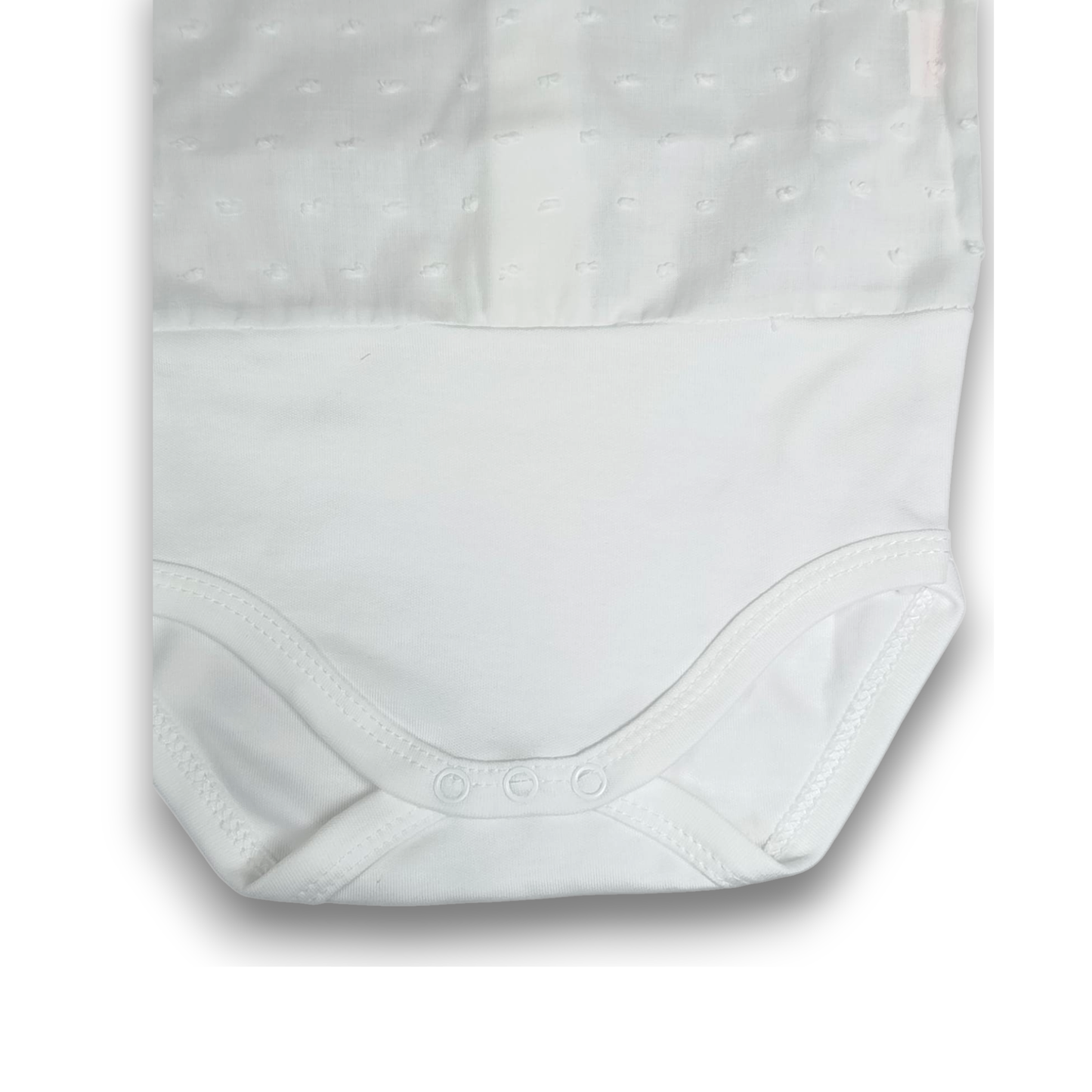 Body Plastron Plumetis Col Volanté Blanc
