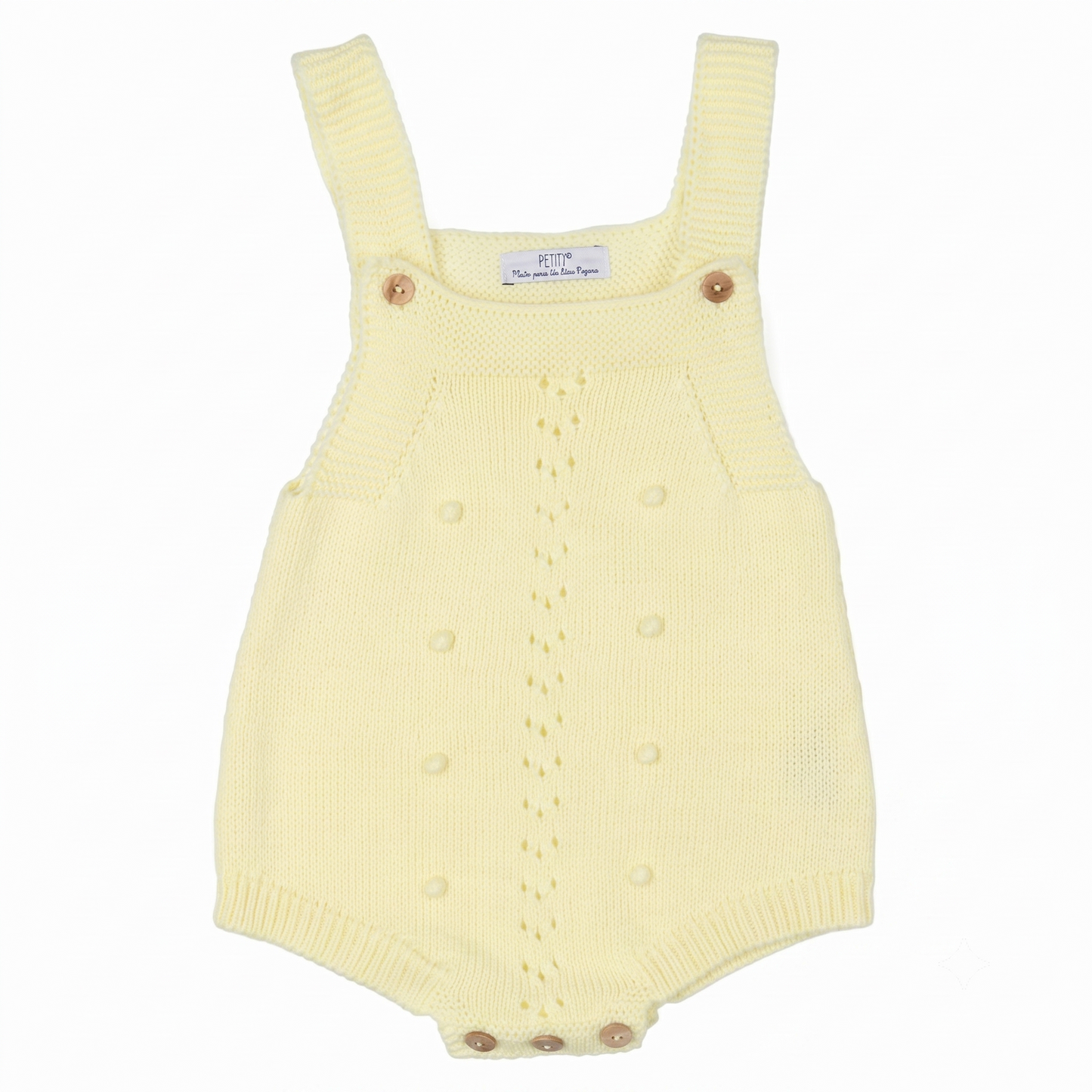 Peto punto bebé color amarillo, fabricado en España - Monitoskids