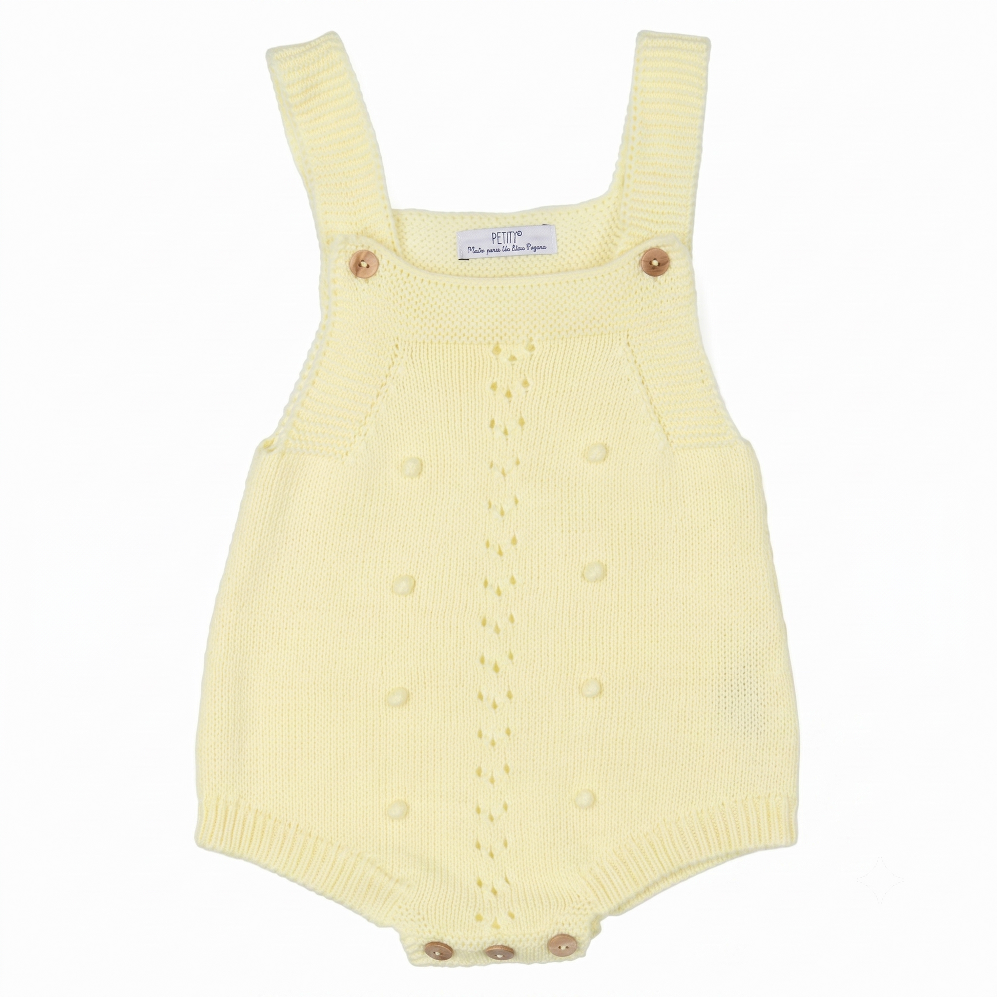 Peto punto bebé color amarillo, fabricado en España - Monitoskids