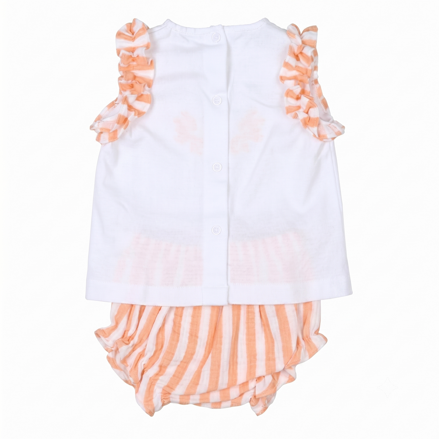 Ensemble 2 Pièces pour Bébé avec Détail de Plante - Orange