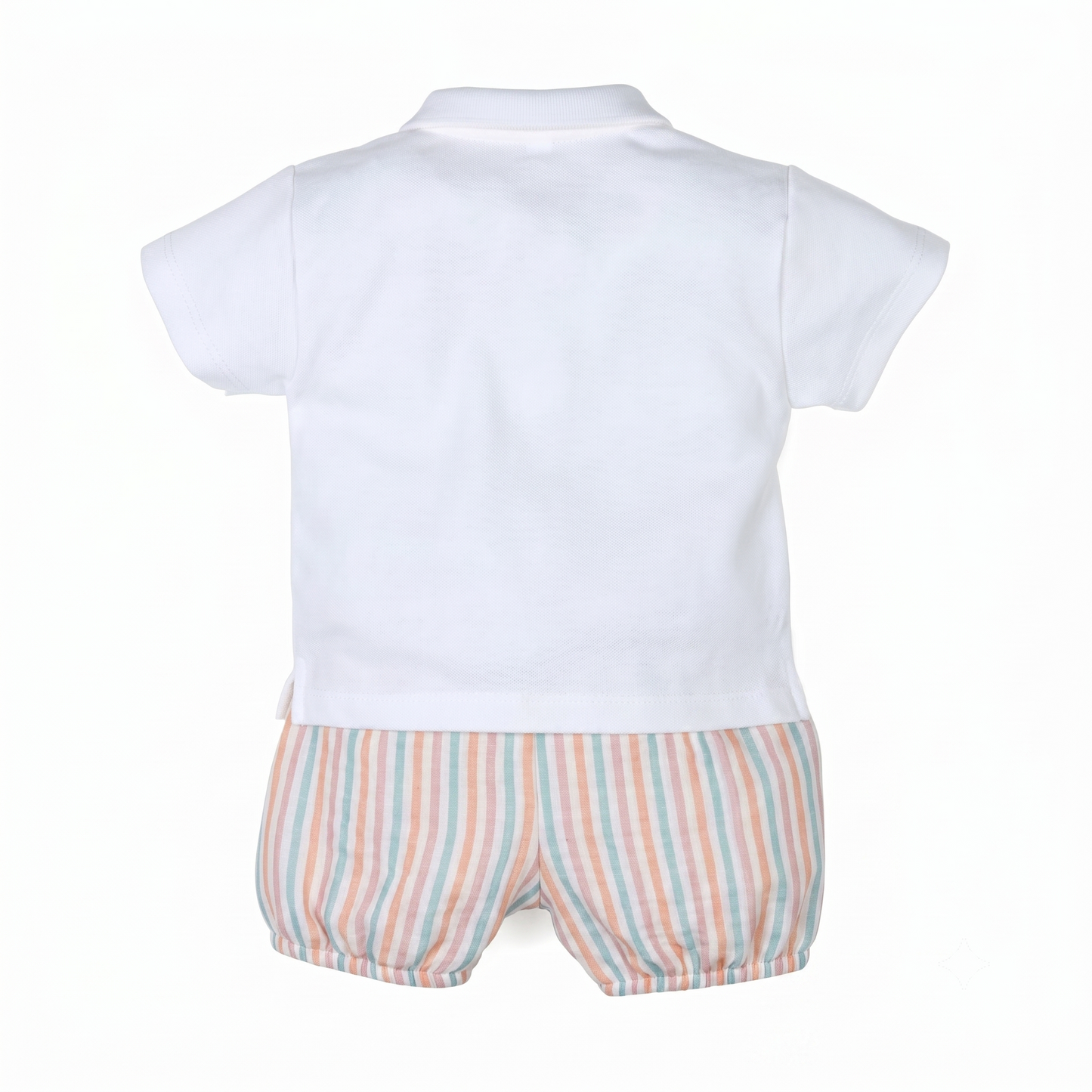 Conjunto corto bebé detalle barco color crudo detalle, fabricado en España - Monitoskids