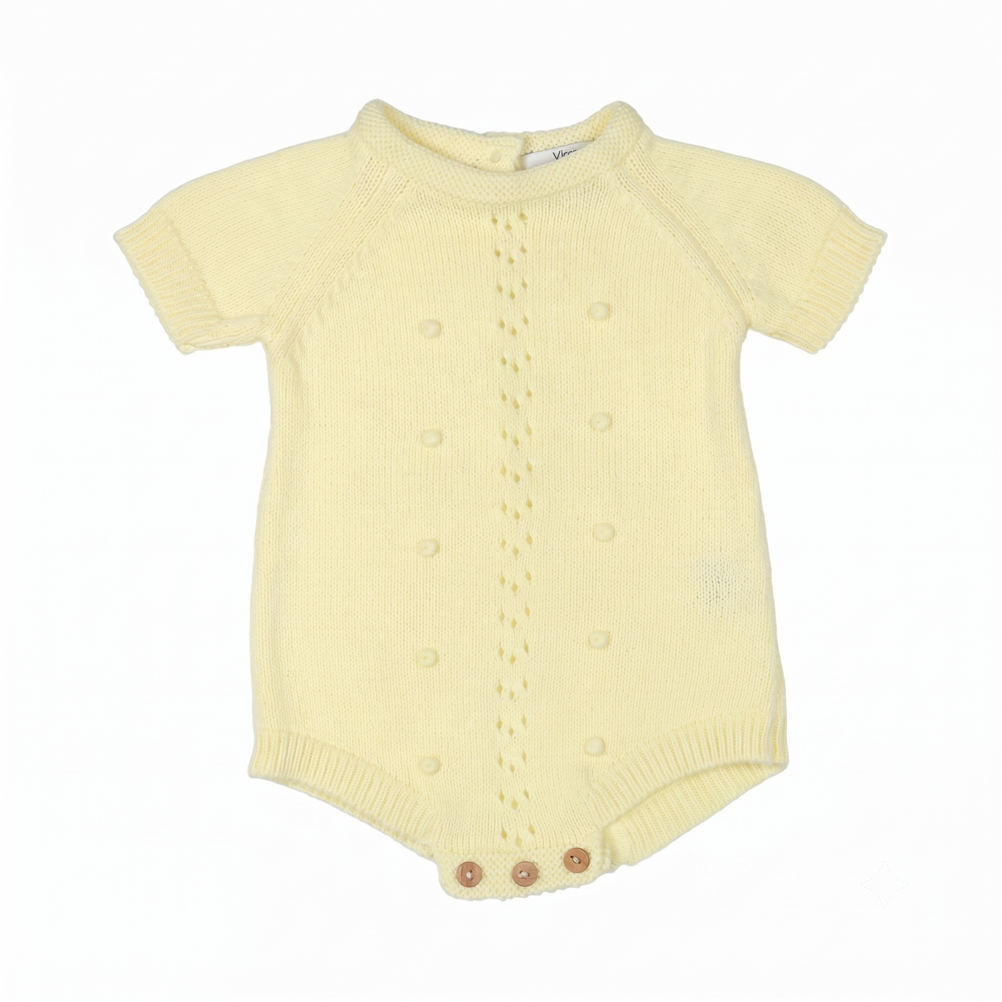 Pelele punto bebé color amarillo, fabricado en España - Monitoskids