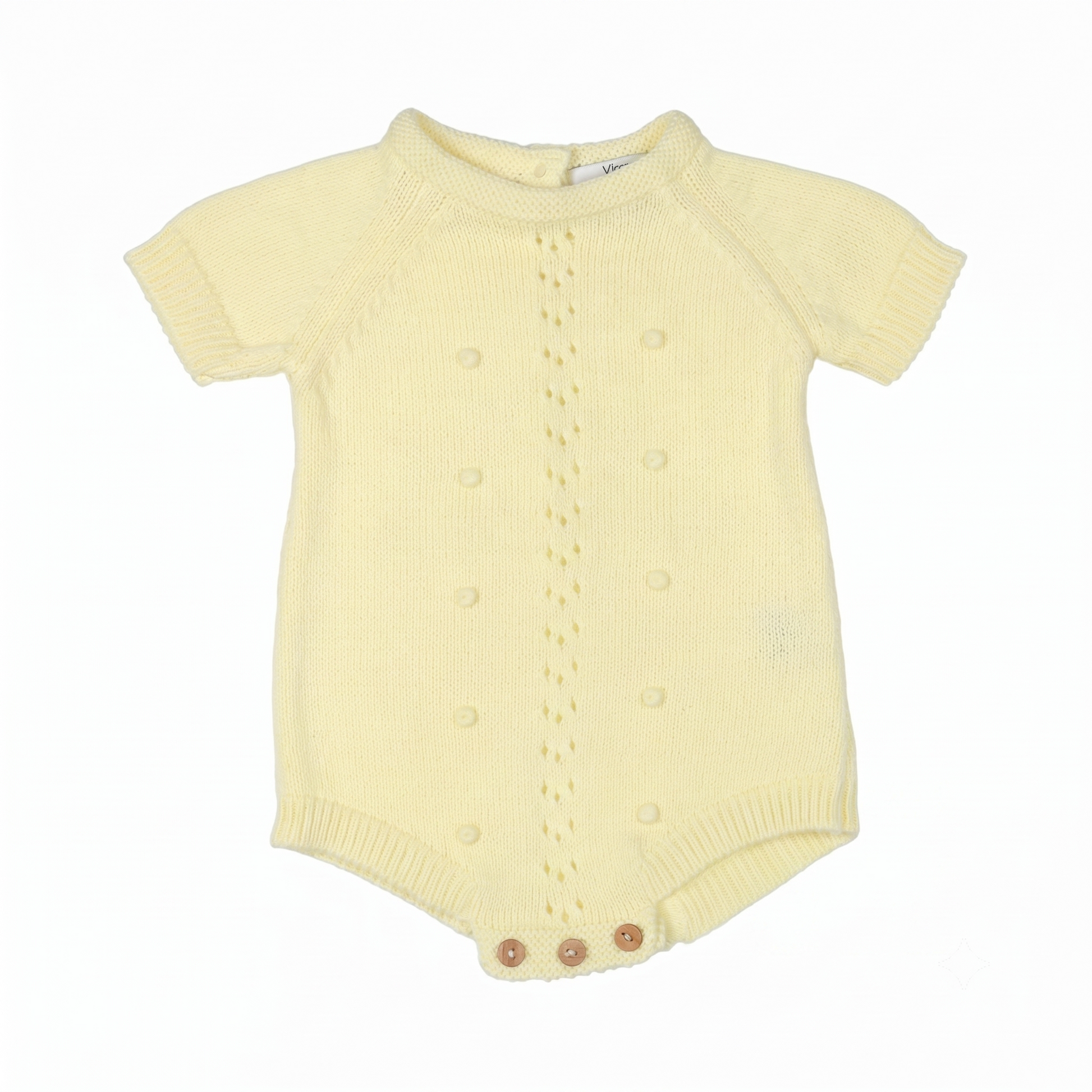 Pelele punto bebé color amarillo, fabricado en España - Monitoskids