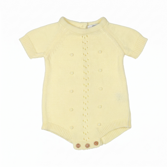 Pelele punto bebé color amarillo, fabricado en España - Monitoskids