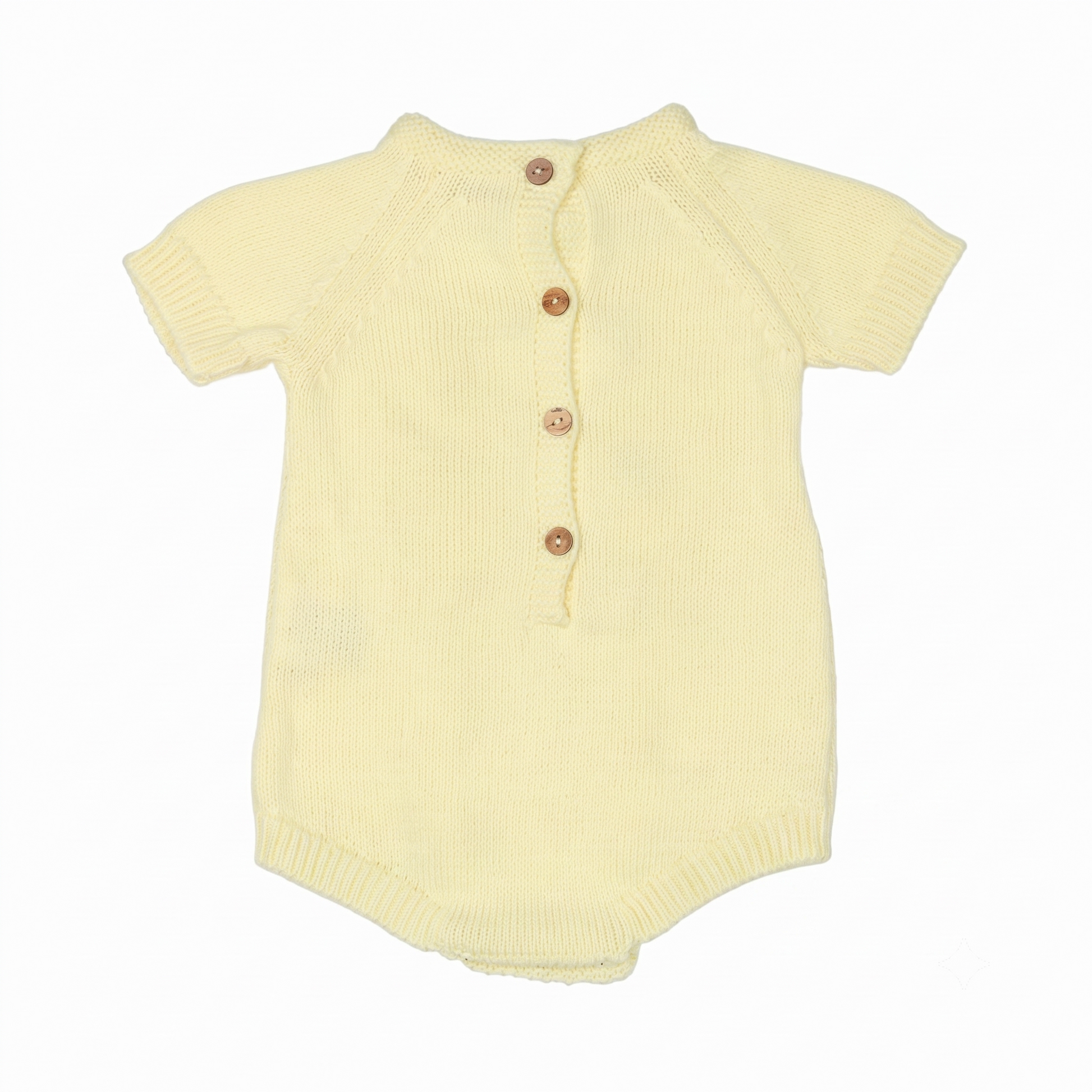Pelele punto bebé color amarillo detalle, fabricado en España - Monitoskids