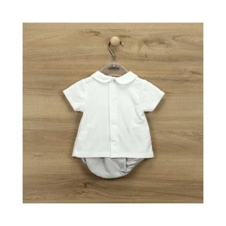 Conjunto ranita + camiseta manga corta cuello bebé-40350-BABIDÚ - Monitoskids