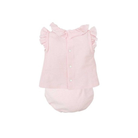 Conjunto bebé niña ranita + camiseta cuello volante Orquídea-42370-Babidu - Monitoskids