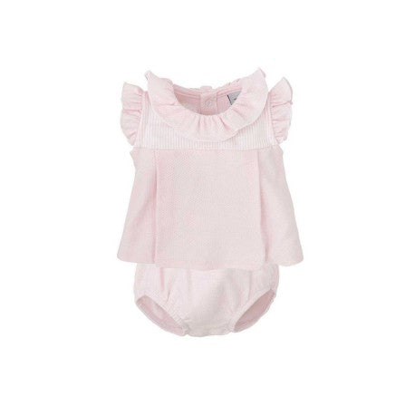 Conjunto bebé niña ranita + camiseta cuello volante Orquídea-42370-Babidu - Monitoskids