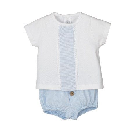 Conjunto corto pololo Melisa azul-17922-Calamaro Baby - Monitoskids