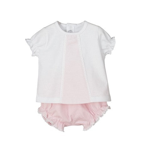 Conjunto corto pololo Melisa rosa-17921-Calamaro Baby - Monitoskids