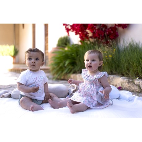 Vestido bebé niña estampado floral Mumbai 21325-Calamaro Baby - Monitoskids