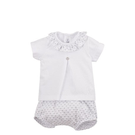 Conjunto corto bebé jubon+pololo Iton-17409-Calamaro Baby - Monitoskids