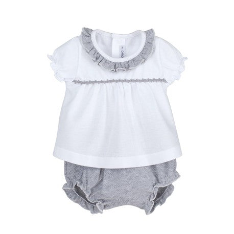 Conjunto corto pololo bebé niña Macasar-17581-Calamaro Baby - Monitoskids