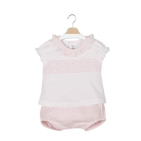 Conjunto corto bebé jubon y pololo Afrodita-Calamaro Baby - Monitoskids