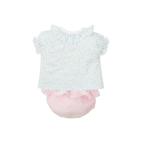 Conjunto bebé ranita + camiseta volantes Orquídea-46370-Babidu - Monitoskids