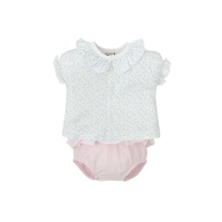Conjunto bebé ranita + camiseta volantes Orquídea-46370-Babidu - Monitoskids