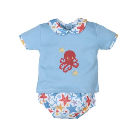 Conjunto corto bebé Pulpo-29346-Tony Bambino - Monitoskids