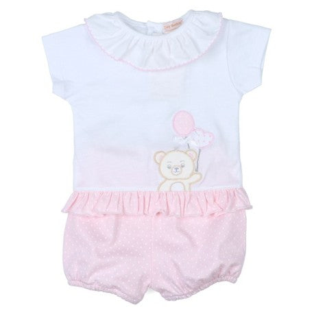 Conjunto corto bebé niña Osito-29555-Tony Bambino - Monitoskids