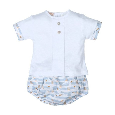 Conjunto corto bebé Gaviotas-29315-Tony Bambino - Monitoskids