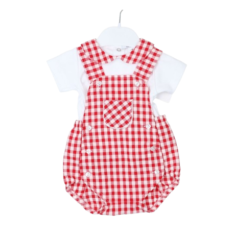 Conjunto corto de 2 piezas peto bebé niño-27497-Tony Bambino - Monitoskids