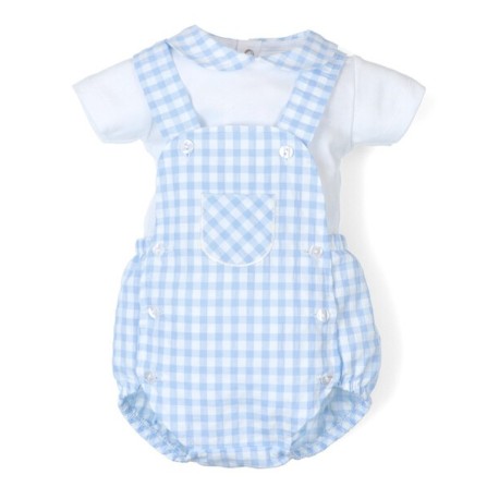 Conjunto corto de 2 piezas peto bebé niño-27497-Tony Bambino - Monitoskids