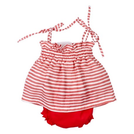 Conjunto corto rayas de 2 piezas bebé niña-27526-Tony Bambino - Monitoskids