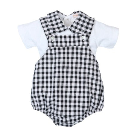 Conjunto peto y camiseta manga corta vichy-27742-Tony Bambino - Monitoskids