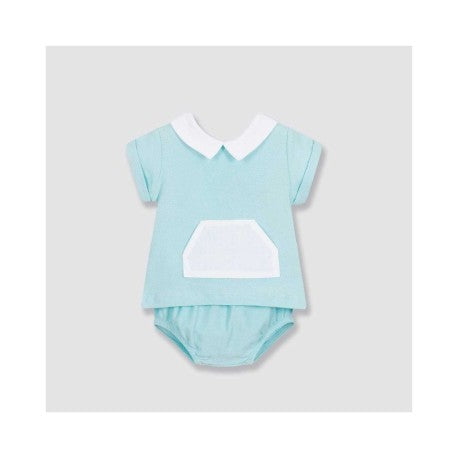 Conjunto ranita + camiseta cuello polo Patuco-40360-Babidu - Monitoskids