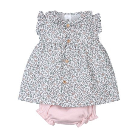 Conjunto vestido y cubrepañal florecitas-27775-Tony Bambino - Monitoskids