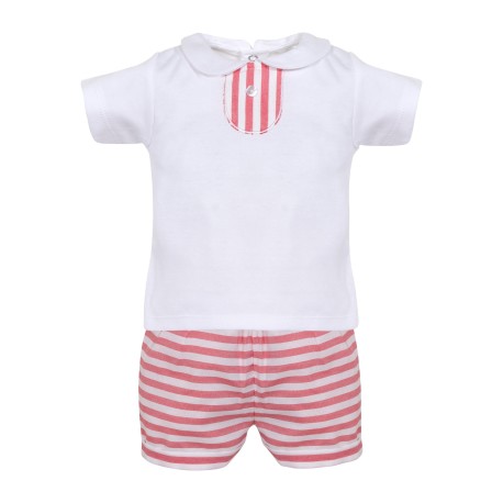 Conjuntos 2 piezas bebe niño ( camiseta + pantalon corto ) MN8557-Minhon - Monitoskids