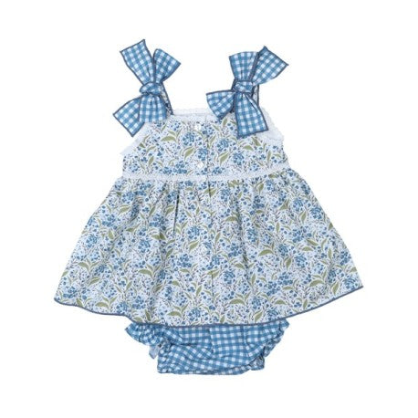 Conjunto 2 piezas bebé: vestido y cubrepañal-32349-Tony Bambino - Monitoskids