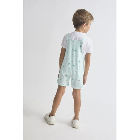 Conjunto corto 2 piezas camiseta y peto bebé niño dino surfer-264050-Street Monkey - Monitoskids