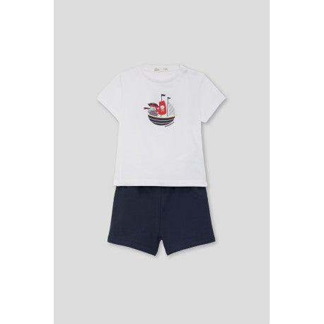 Conjunto corto 2 piezas camiseta y short bebé niño barco pirata-SMV-264075-Street Monkey - Monitoskids