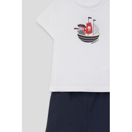 Conjunto corto 2 piezas camiseta y short bebé niño barco pirata-SMV-264075-Street Monkey - Monitoskids