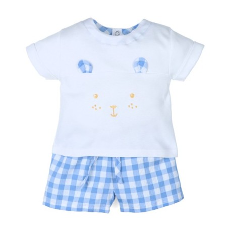 Conjunto corto de 2 piezas gatito para bebé niño-30532-Tony Bambino - Monitoskids
