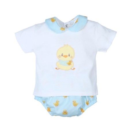 Conjunto corto 2 piezas pollito bebé niño-30495-Tony Bambino - Monitoskids