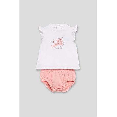 Conjunto corto algodón bebé niña camiseta y cubrepañal-251040-Street Monkey - Monitoskids